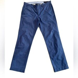 Polo Ralph Lauren Pants Mens 34x32 Blue Chino Stretch Straight Fit Pony Logo
